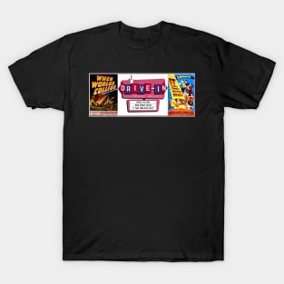 Drive-In Double Feature - When Worlds Collide T-Shirt